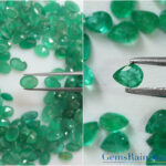 Natural Emerald Pear, Oval Faceted Loose Gemstones, Green Zambian Emerald, Gemstone For Jewelry, #668.