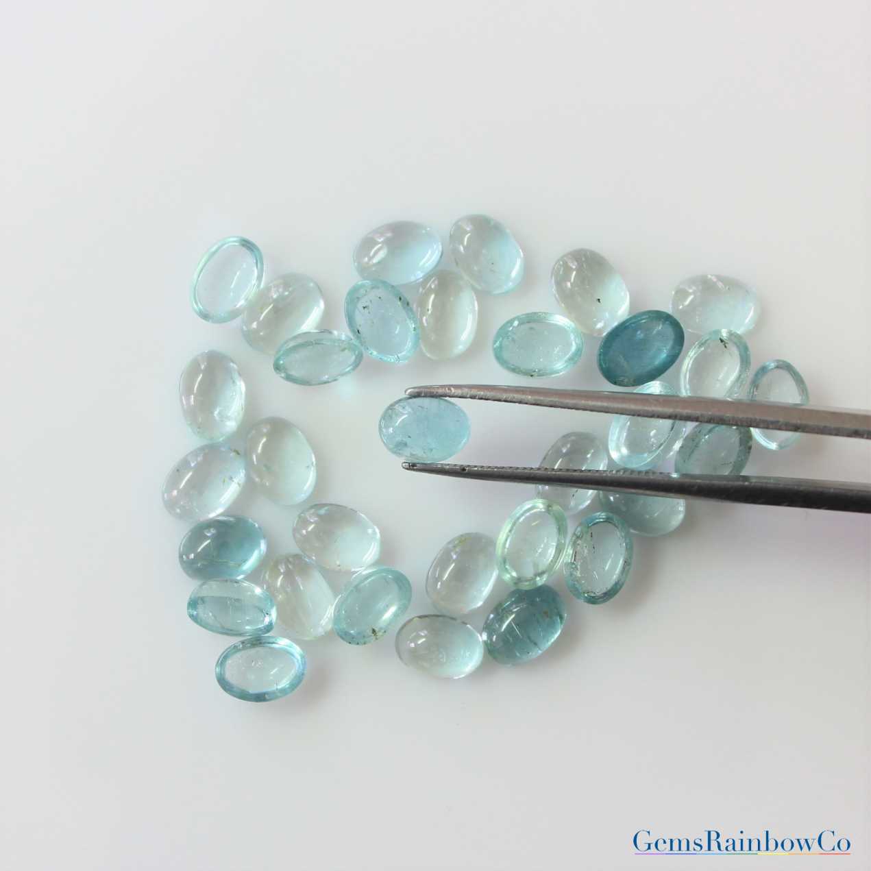 _Cabochon_7x5_mm_A_11 Aquamarine Stone Cab