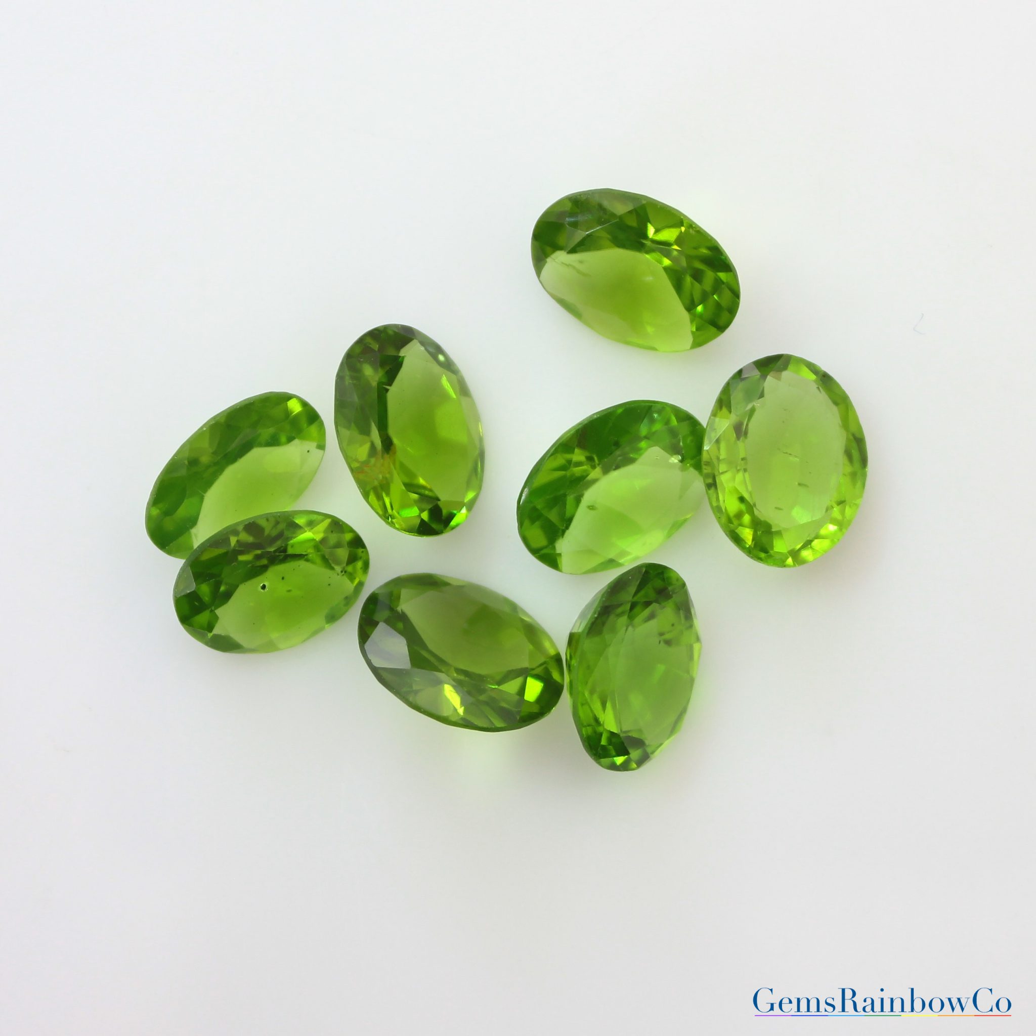 9x7mm, 10x8mm and 11x9mm Olive Green Arizona Peridot Oval Faceted Loose ...