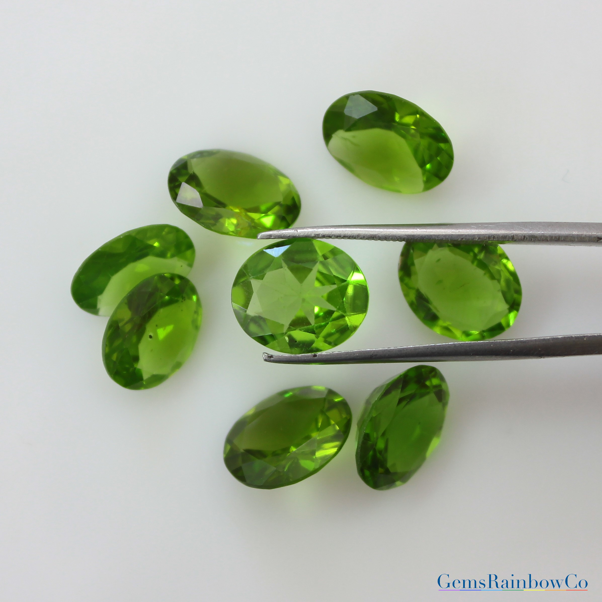 9x7mm, 10x8mm and 11x9mm Olive Green Arizona Peridot Oval Faceted Loose ...