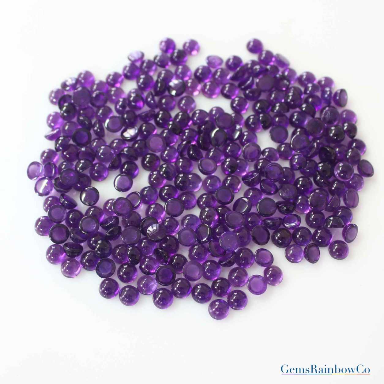 Amethyst_Afri_Fac_Round_4.5mm_5 Amethyst Stone Round