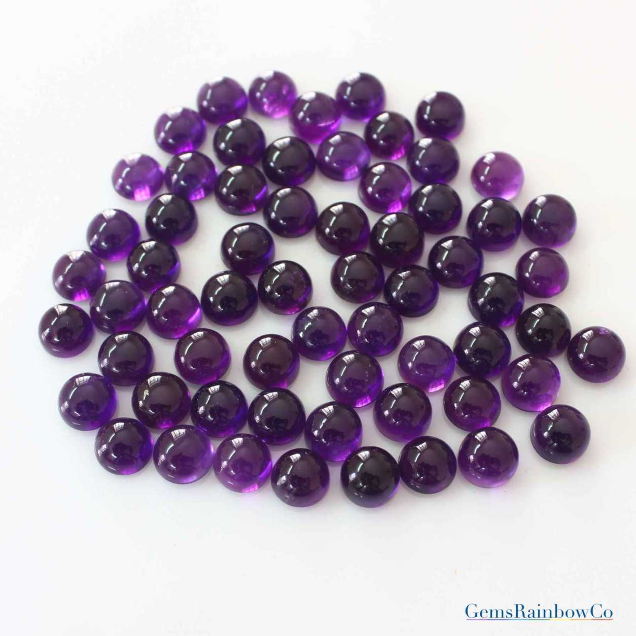Amethyst_Afri_Fac_Round_8mm_5 Amethyst Stone Round