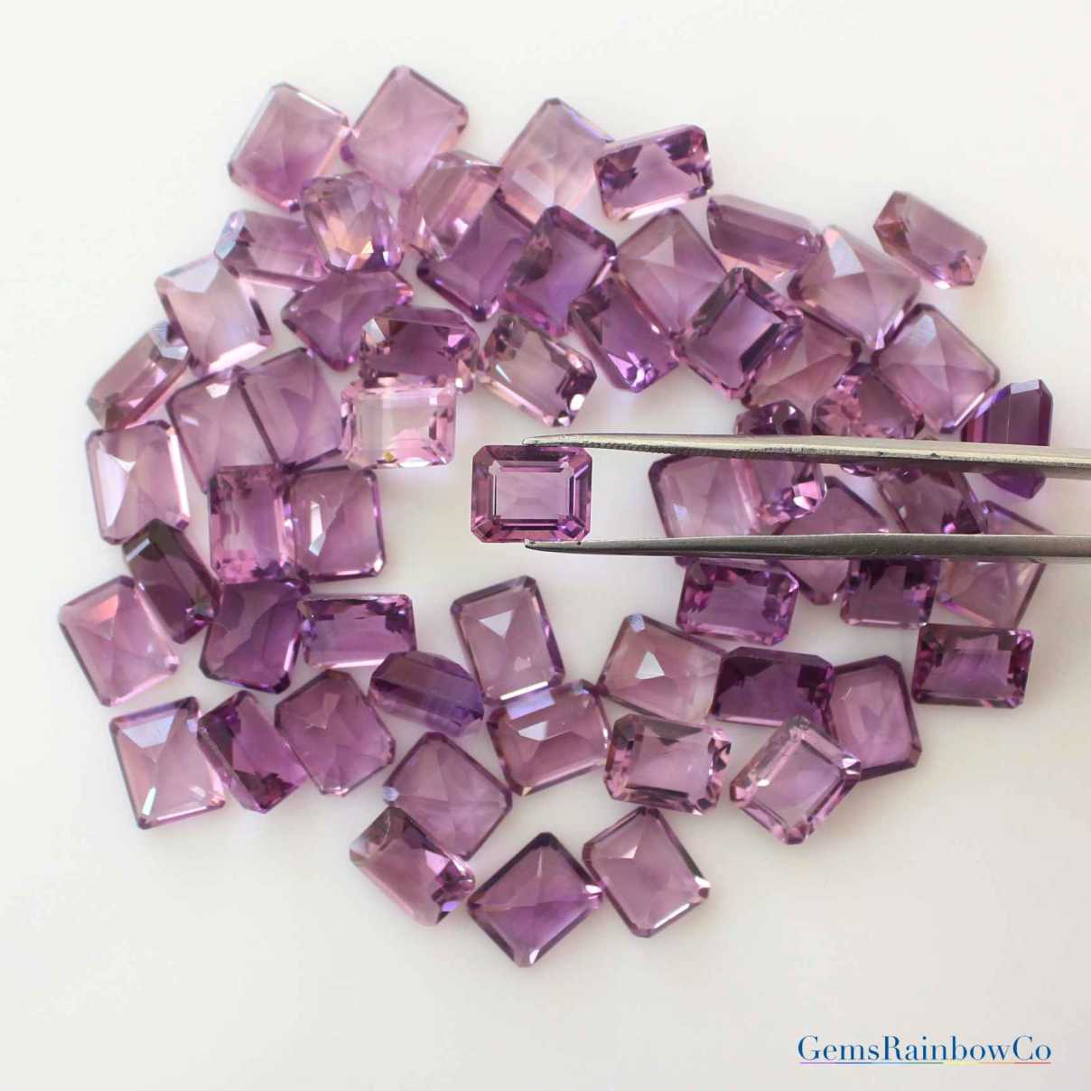Amethyst_Fac_Octagon_10x8mm_AA_4 Amethyst Stone Octagon
