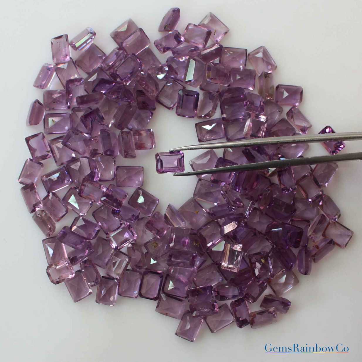 Amethyst_Fac_Octagon_8x6mm_A_4 Amethyst Stone Octagon