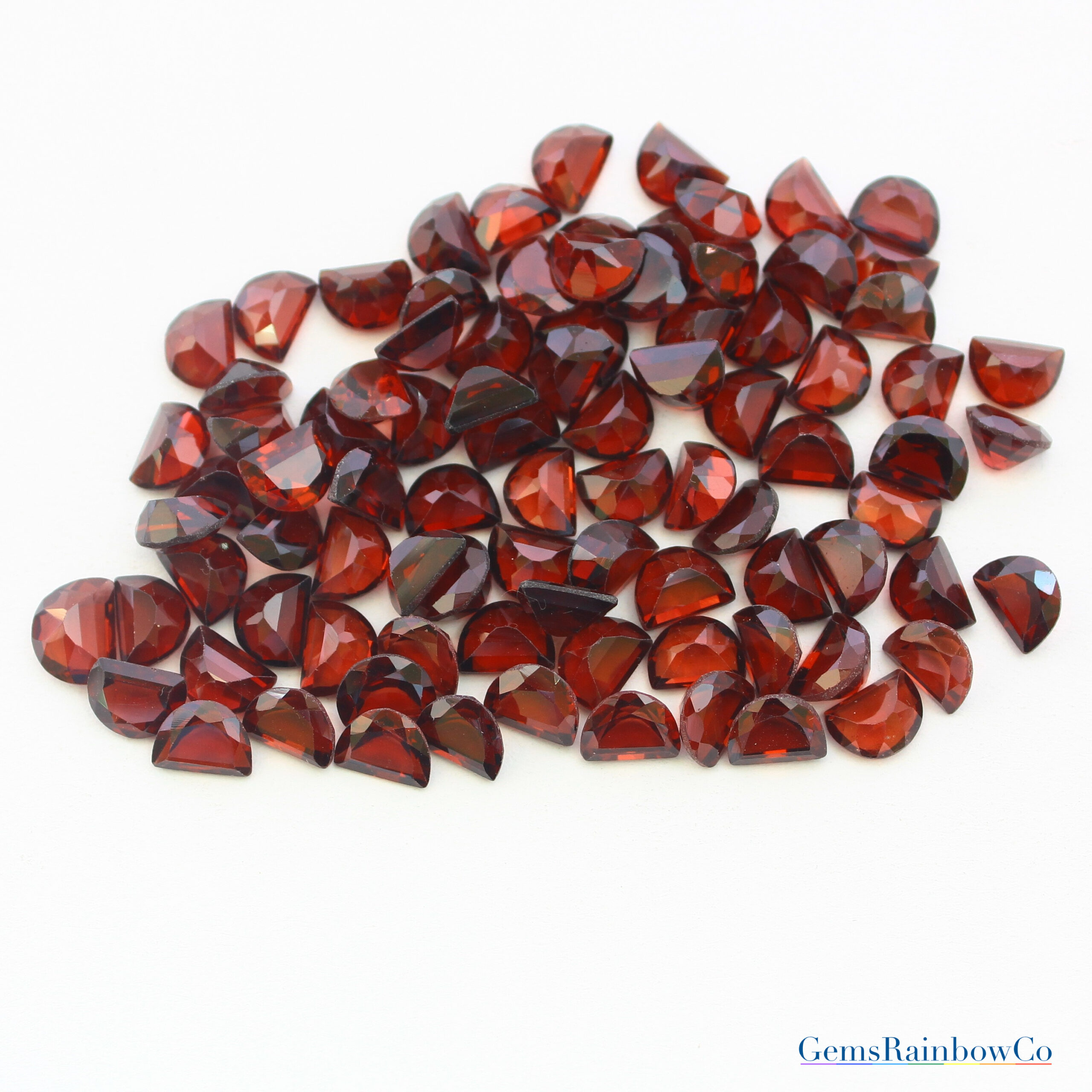 2 Pcs Matched Pair Very Beautiful Red Garnet Quartz Faceted Long Pear  Shaped Loose Gemstone Size 45X12 MM 