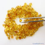 Brazillian Citrine Heart Yellow Heart