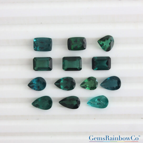 Teal Tourmaline, AAA Quality Faceted Natural Tourmaline Loose Gemstones