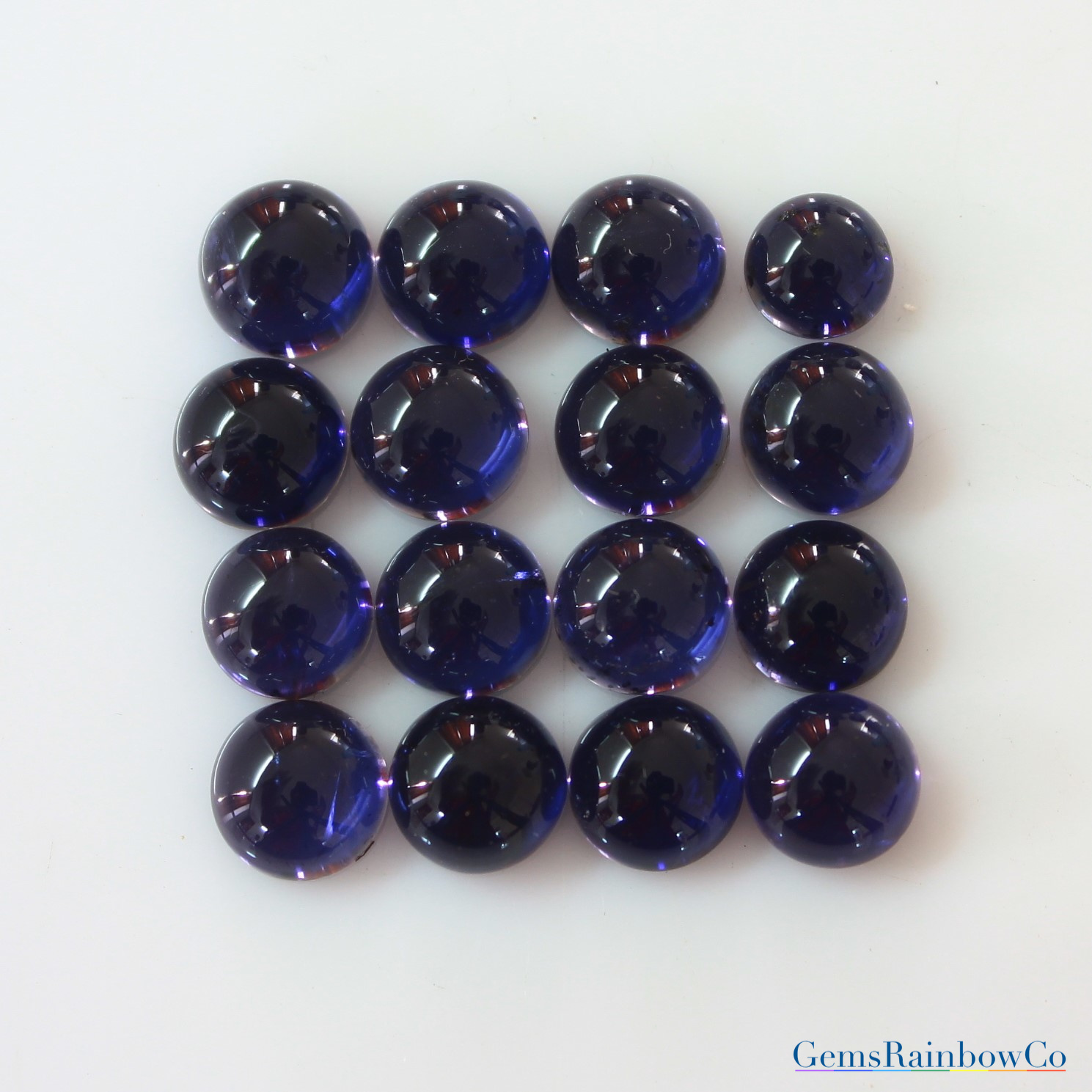 Iolite Round 8mm Cabochon Loose gemstones