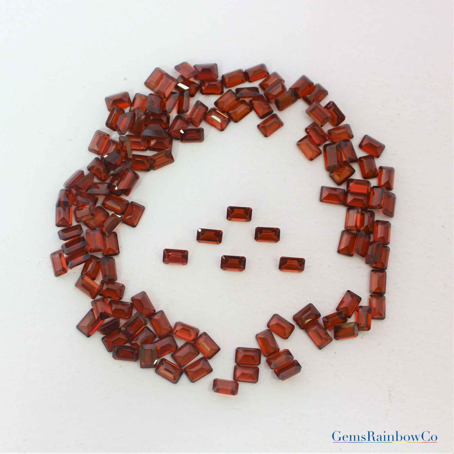 Garnet Faceted Octagon
