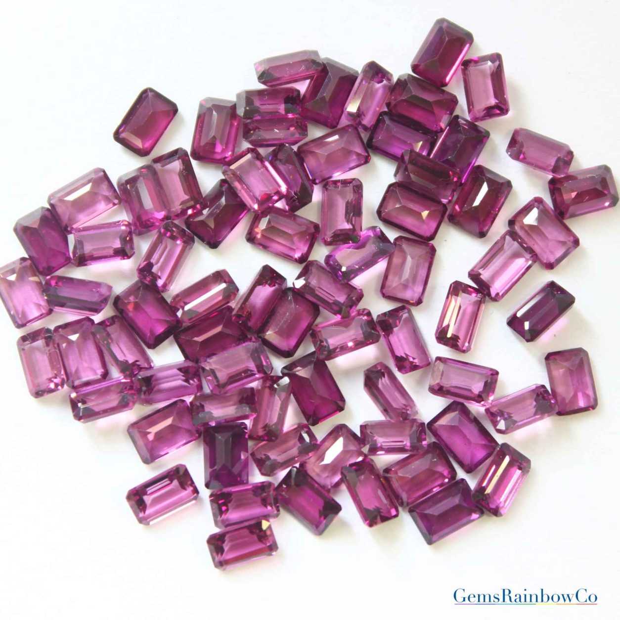 Garnet Faceted Octagon