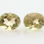Natural Yellow Tourmaline, 6.32 carat Oval, 10X8 mm pair set, Rare and Exclusive Natural Gemstone