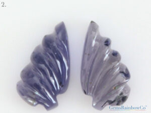 Iolite Leaf Carving