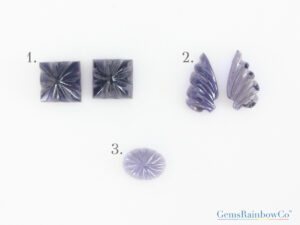 Iolite Leaf Carving