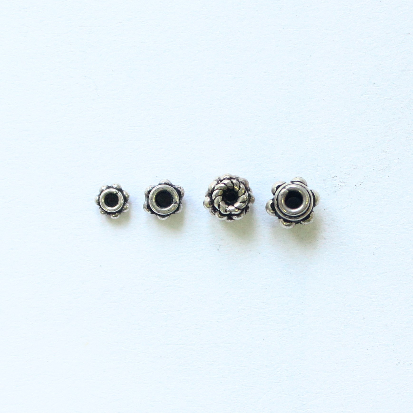 Silver Bali Bead Spacers Jewelry Supplies Findings