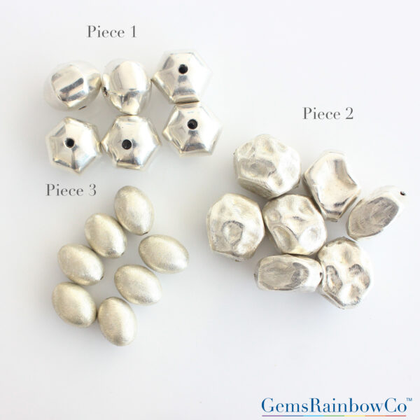 Fancy Shape Beads in Sterling silver Beads