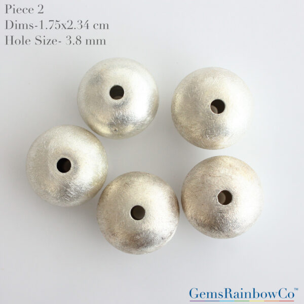 Number Beads-Sterling Silver Rounded Number One Bead-1
