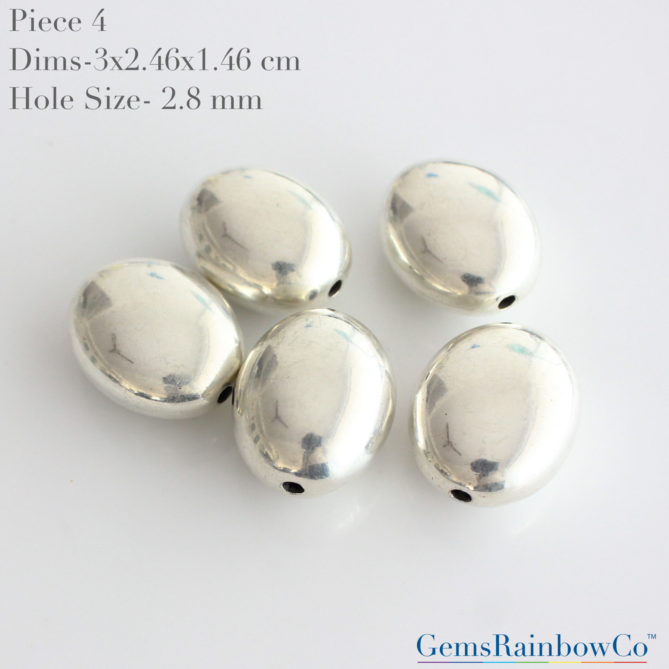 Silver Beads, Size: Standard, Shape: Circle at Rs 60/packet in
